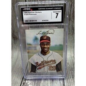 1983 Starliner Stickers Frank Robinson Baltimore Orioles CGC 7 Nm